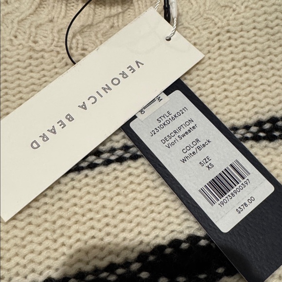 Veronica Beard Viori Wool-Blend Striped Sweater - Picture 2 of 10